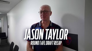 Jason Taylor  Round 1 AFL Draft Recap [upl. by Ardnoyek]