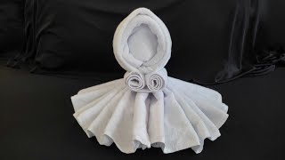 How to Make Towel Princess  Towel folding art  Towel folding origami [upl. by Jacklin]