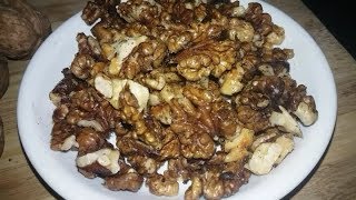 Namkeen Akhrot Recipe Hindi  Akhrot ki namkeen  Spicy Masala Walnut recipe  walnut recipes [upl. by Ylremik506]