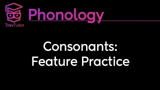 Phonology Consonant Feature Practice [upl. by Bein]