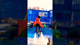 Flyboard youtubeshortsCute girl enjoy flyboard ride😍😎 flyboard bluesilvers shorts waterpark5 [upl. by Maag]