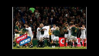 England rugby captain Owen Farrell FIGHTS South Africa’s Faf de Klerk during heated clash [upl. by Yecrad983]