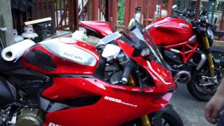 DIY Mityvac brake bleeding on Ducati Panigale Part 1 [upl. by Einnoc]