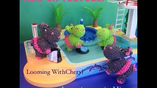 Rainbow Loom Hippo  Loomigurumi  Amigurumi Hook Only Лумигуруми [upl. by Namaan189]