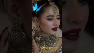 beautiful bridal makeuo and bridal hairstyle  asoka makeup trends  shortsmeenakshi trending [upl. by Nuahsel]