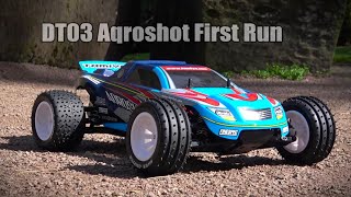 Tamiya DT03 Aqroshot First Run [upl. by Amelus]