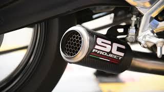 SCProject 31 Full Exhaust System with CRT muffler for Triumph Trident 660  Racing [upl. by Saref]