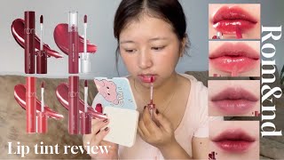 Romampnd lip tint review  warm tone [upl. by Eseryt563]