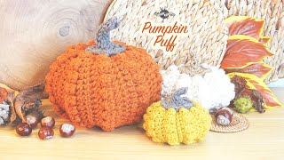 Crochet Citrouille quotPuffquot I Pumpkin 3 tailles I Point puff [upl. by Norbert]