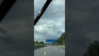 Driving through German Autobahn in Rain autobahn germany germanyautobahn deutschland [upl. by Tranquada349]