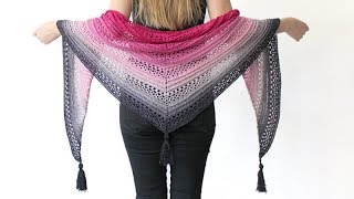 THIS IS ME SHAWL  FREE CROCHET PATTERN TRIANGLE SCARF [upl. by Latihs]