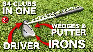 Golfing with one adjustable club 34 clubs in 1 [upl. by Tower]