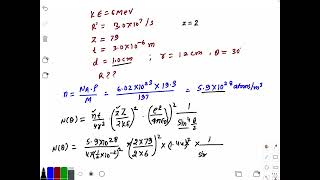 Alpha particles of kinetic energy are incident at a rate of per second on a gold foil of thickness A [upl. by Pauli893]