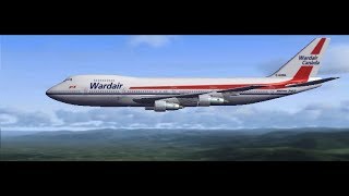 FSX Wardair Boeing 747200 Toronto Pearson to Leeds Bradford [upl. by Ellehcam]