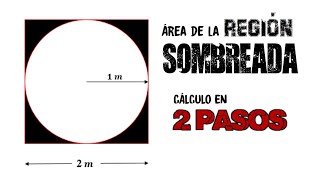 Círculo inscrito en un cuadrado  Área de región sombreda  EJERCICIO N°1 [upl. by Shirah203]