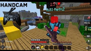 HandcamBedwars Minecraft bedwar in controller minecraft minecraftpe gaming games handcam [upl. by Hanus]