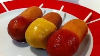 HOW TO MAKE MINI CORN DOGS [upl. by Nnayelsel502]