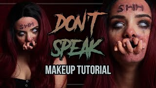 DONT SPEAK  Halloween Makeup Tutorial  spooktober [upl. by Ylloj186]