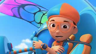 Blippi Learns About Giant Dinosaurs Blippi Wonders Animated Series Cartoons For Kids [upl. by Eisset]