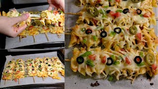 NEW SNACKS RECIPE  QUICK SNACKS RECIPE  CHEESY PIZZA PASTA STICKS [upl. by Altman]