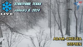 LIVE CHASE Texas Panhandle amp Kansas Engulfed By Blizzard 1824 AS [upl. by Aderb]