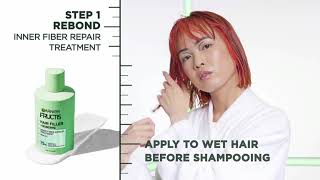 How to Use Garnier Fructis Hair Filler Color Repair System for Colored and Bleached Hair [upl. by Etz]