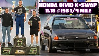 Honda Civic Eg KSwap  Drag Race  Agrinio Raceway  Doultsinos Improvement Part2 [upl. by Lavro]