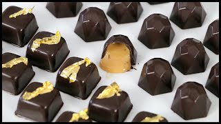 Chocolate Molds  How to Fill and Unmold Chocolates  Soft Caramels [upl. by Udela528]