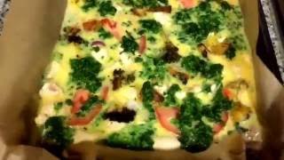 Chicken and roast veggie frittata [upl. by Finah]