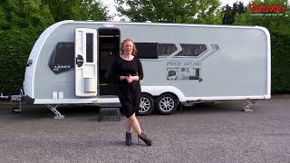 Luxurious 8ftwide fourberth tourer with an Lshaped lounge – the perfect caravan for couples [upl. by Fougere731]