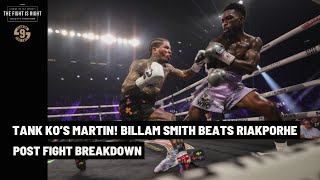 TANK KOS MARTIN BILLAM SMITH RETAINS TITLE POST FIGHT BREAKDOWN [upl. by Llednyl]