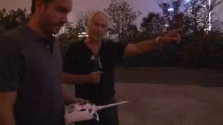 Walkera QR X800 FPV Night shot on Zhujiang with aerial photography [upl. by Kirkwood152]