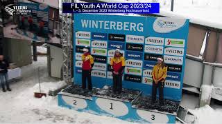 Winterberg FIL Youth A World Cup 1amp2 Luge 202324 [upl. by Sesiom]