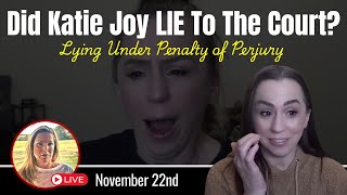 Let’s Look At Some Of Katie’s Lies To The Court  penaltyofpurgery [upl. by Arima606]