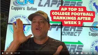 AP top 25 College Football week 2 Reactions and Picks [upl. by Englebert548]