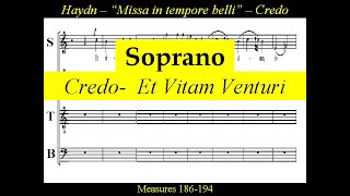 Haydn  Missa In Tempore Belli  Paukenmesse  3d Credo  Et Vitam Venturi  Soprano [upl. by Ardnasyl]