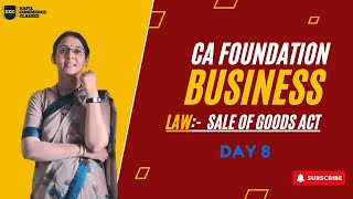 CA Foundation Business Laws SOGA ch3 day 3 [upl. by Haneehs]