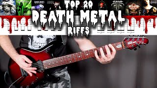 Top 20 Death Metal Riffs  With Tabs [upl. by Boyse]