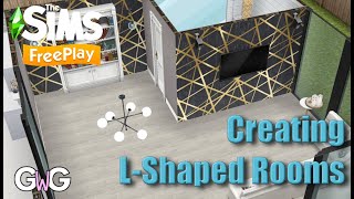 The Sims Freeplay Creating LShaped Rooms [upl. by Marron]