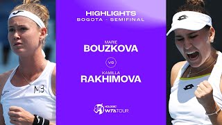 Marie Bouzkova vs Kamilla Rakhimova  2024 Bogota Semifinal  WTA Match Highlights [upl. by Pavyer]