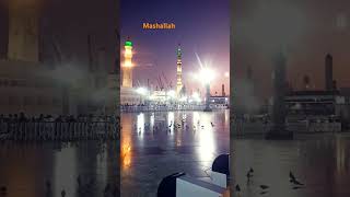 Masjid Al Abbi m rAt ka khoobsurat mnjar madinasharifkividio shortvedio [upl. by Nairbal197]