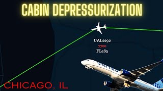 Boeing 757 CABIN DEPRESSURZATION United Airlines UA2292 ATC [upl. by Riobard]