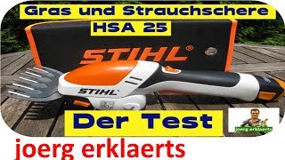 Akku Grasschere HSA 25 von Stihl im TestTutorialNr115 [upl. by Aihtebat132]