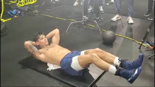 Ryan Garcia working on abs [upl. by Cirederf]