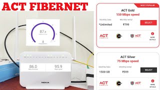 Act fibernet installation  Plans amp review  WORTH IT 150 Kbps OMG  Speed test Tamil [upl. by Newhall]