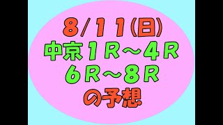 811中京競馬の平場の予想動画 [upl. by Akihc52]