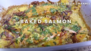 How to Baked Salmon in Oven ArjoUrzon [upl. by Rebecka]