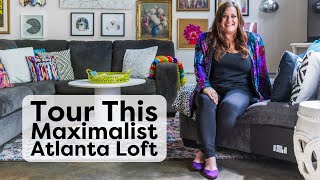 Tour This Maximalist Atlanta Loft Filled With Vintage Art amp Decor  Handmade Home Tours [upl. by Stegman]