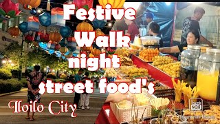 Festive walk Iloilo city night street foodspasawayofwtvteampasaway [upl. by Neirol49]