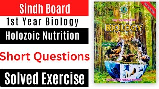 holozoic nutrition  short questions  class 11 biology Sindh board new book [upl. by Jaynes]